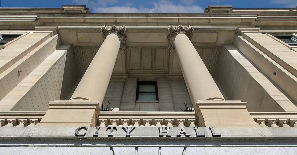 Exterior view of a U.S. government building representing transparency in governmental financial statements under GASB 102.